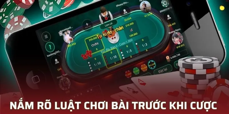 Nắm rõ luật chơi bài trước khi đặt cược tiền thật